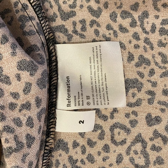 Reformation Cheri dress / leopard / size 2 - Picture 5 of 5